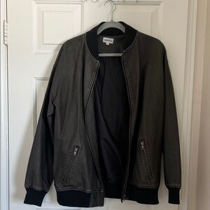 Superdown Ariel Faux Leather Bomber Jacket